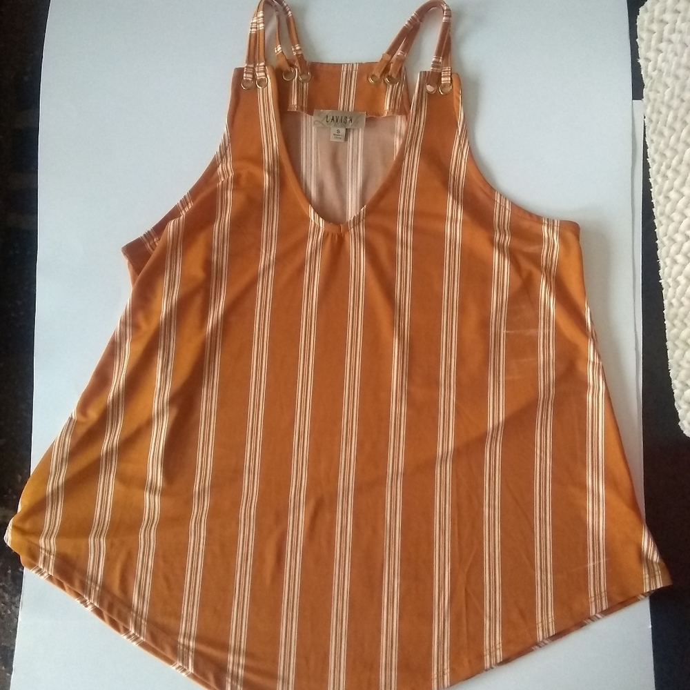 LAVISH Spaghetti Straps V style Women Top Unique Sz Small